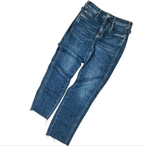 Pilcro Anthropologie Mid Rise Buckled Slim Fit Back Ankle Seam Denim Jeans 25